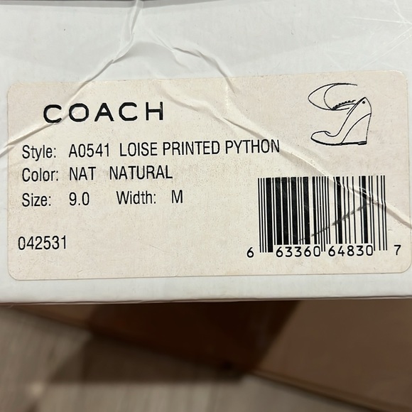 Coach Loise Printed Python Wedge - Picture 7 of 7